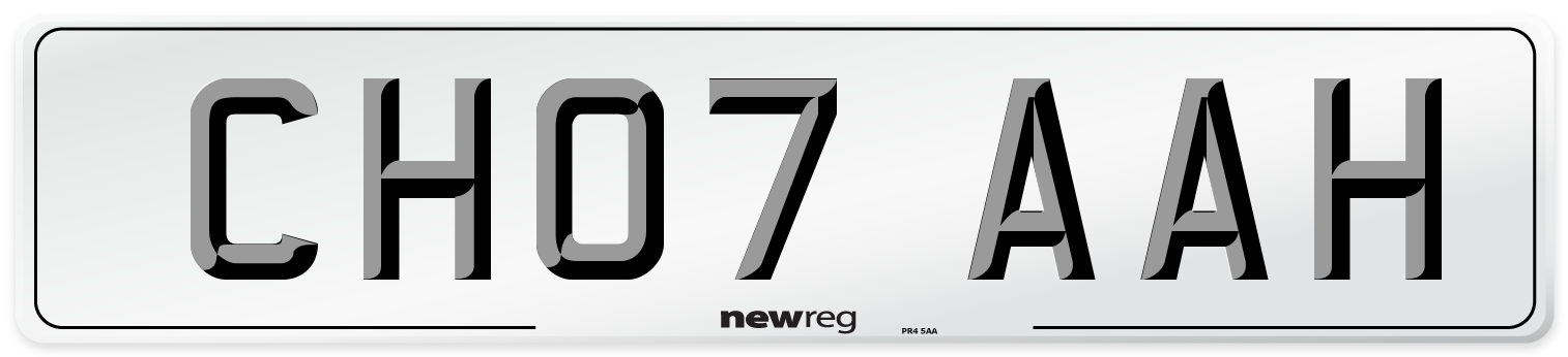 CH07 AAH Number Plate from New Reg